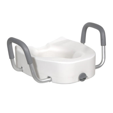 Drive 4-1/2 Inch Elongated Raised Toilet Seat with Arms