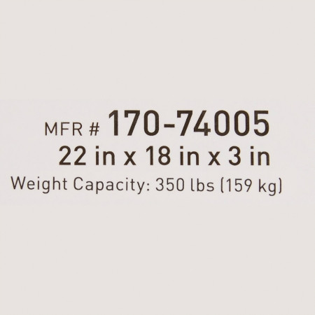 McKesson Bariatric Gel/Foam Seat Cushion, 22 x 18 x 3 label