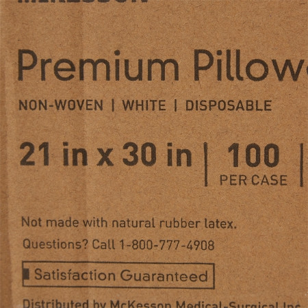 McKesson Premium Standard Disposable Pillowcase, White box information