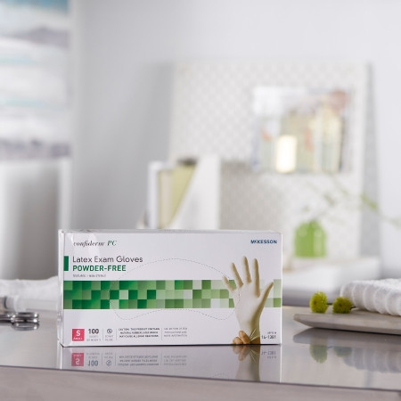 McKesson Confiderm Latex Exam Glove in home setting