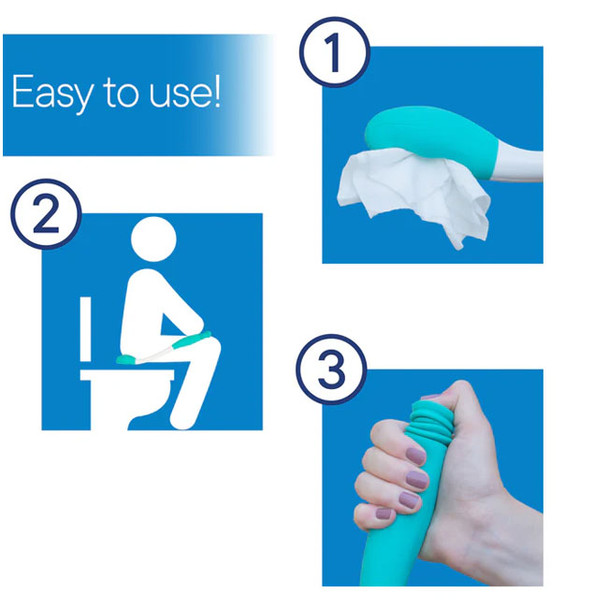 Long Reach Comfort Wipe, Wiping Aid instructions