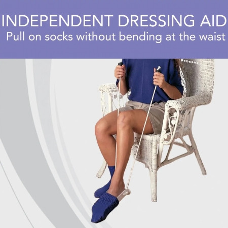 Sammons Preston Sock And Stocking Aid in use
