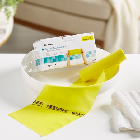 McKesson CanDo Exercise Resistance Band - 5 Inch X 6 Yard, X-Light Resistance in home setting