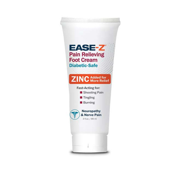 EASE-Z Pain Relieving Foot Cream - Diabetic Safe, 3oz