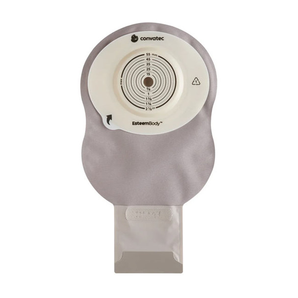 Convatec EsteemBody Drainable Convex 1-Piece Ostomy Bag, Pre-Cut - front view