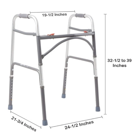McKesson - Bariatric Folding Walker with Steel Frame, 500lb capacity with specs