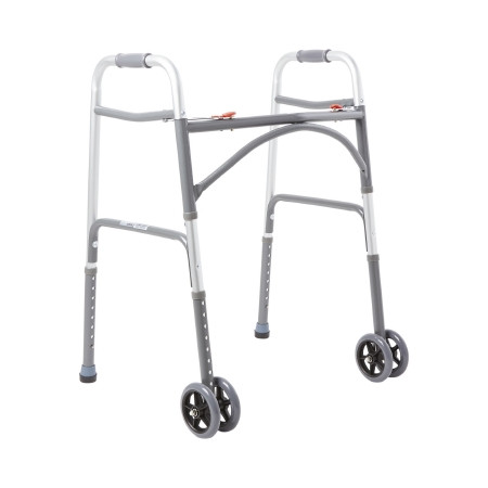 McKesson Bariatric Walker with Wheels, 500 lb Capacity