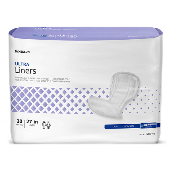 McKesson Ultra Liner, 27 Inch Length, Heavy Absorbency Bag of 20