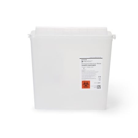 McKesson Prevent Clear Sharps Container, 1.25 gallon