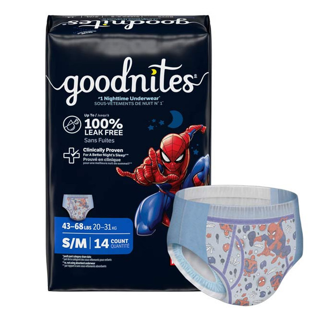 GoodNites Nighttime Youth Boys Pull-Ups, Heavy Absorbency - Spiderman