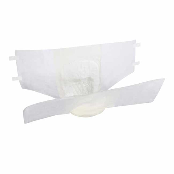 Wings Extra Quilted Adult Briefs with Tabs, Moderate Absorbency - White