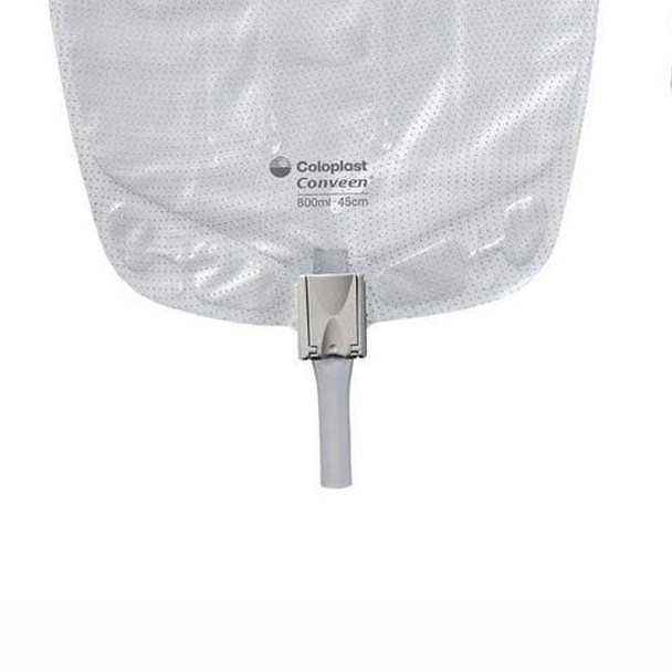 Conveen Security+ Contour Leg Bag with Straps and Tubing Drainage Tube View