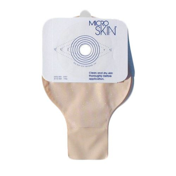 Cymed MicroSkin - 9" Drainable One-Piece Ostomy Bag (Cut to Fit) Full Length View