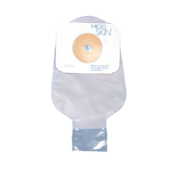Cymed MicroSkin - 11" Drainable One-piece Pouch (Pre-cut) Full Length Transparent View