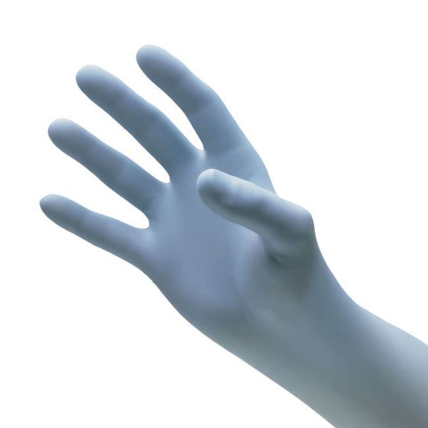 Innovative NitriDerm - Ultra Blue Synthetic Nitrile Exam Gloves In Use View