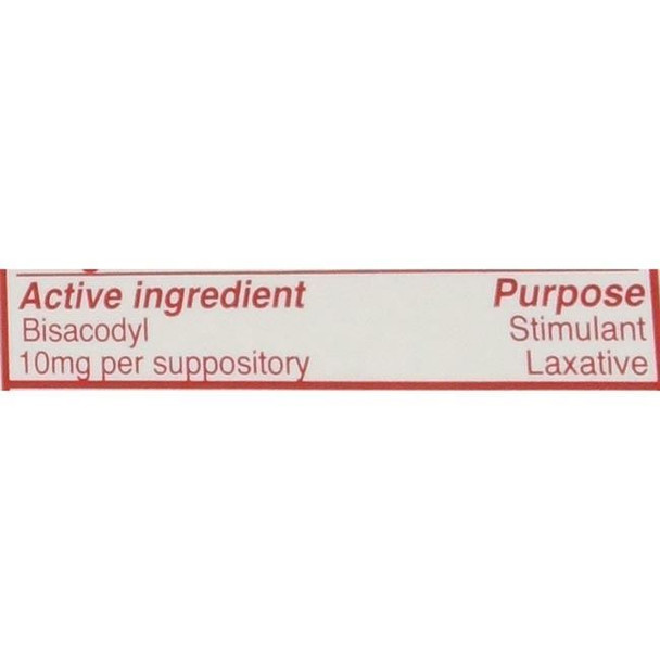Magic Bullet Suppository - 10mg Bisacodyl active ingredients view