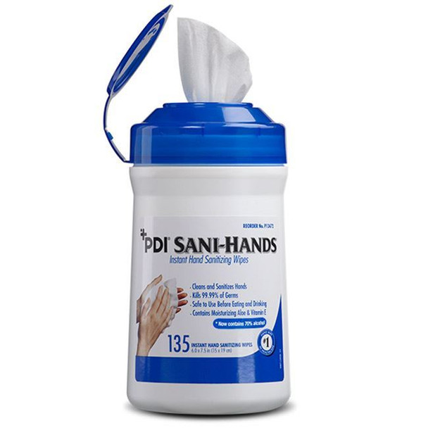 Sani Hands - Hand Sanitizer Wipes Tub Front View