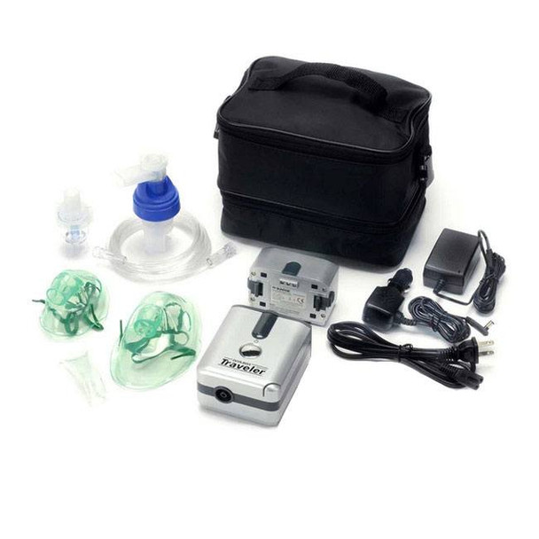 DeVilbiss Traveler - Portable Compressor/Nebulizer System Full Kit View DeVilbiss Traveler - Portable Compressor/Nebulizer System Full Kit View