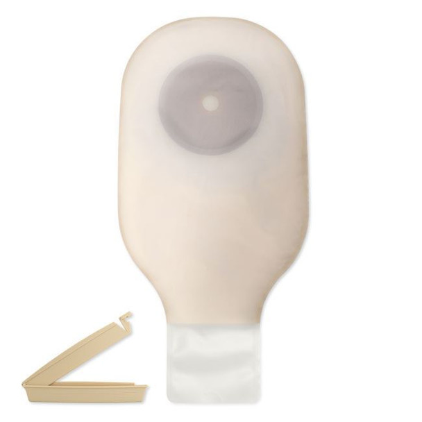 Hollister Premier - 12" 1-Piece Drainable Ostomy Bag with Clamp Closure (Flextend - Cut to Fit) Full Length View