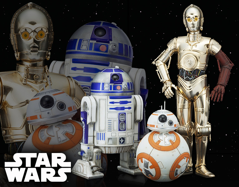 Star Wars: R2-D2, C-3PO & BB-8 - Statuen KOTOBUKIYA R2-D2 & C-3PO