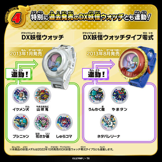 Yo-Kai Watch Yokai Legend Medal Crystal Color Edition