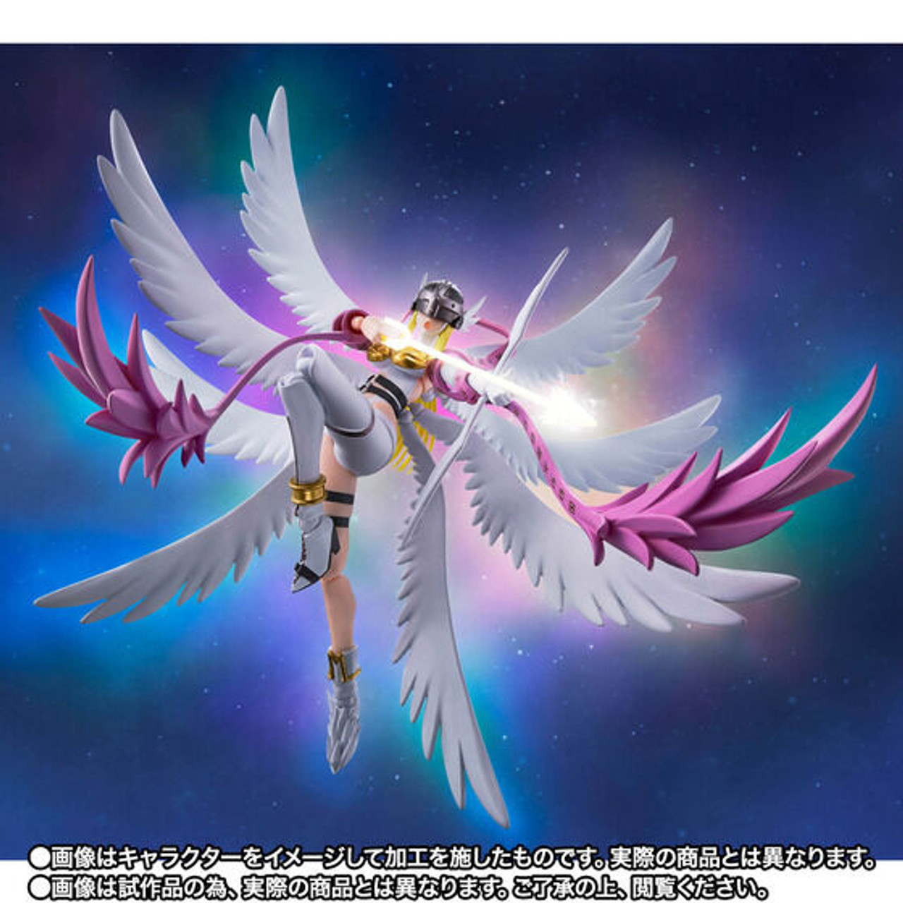 テイルモン フィギュア デジモンアドベンチャーSHF 真骨彫 初代 天使 金白 清楚で美しい大天使型デジモンがアクションフィギュア化