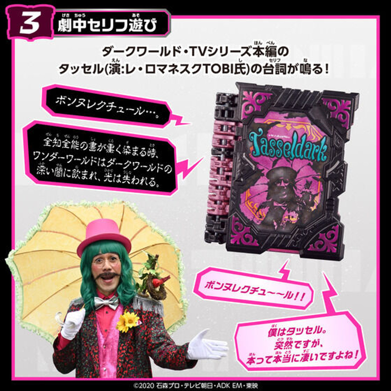 ダークライ真相解明BOOK Kamen Rider Saber DX Tassel Dark Wonder Ride Book