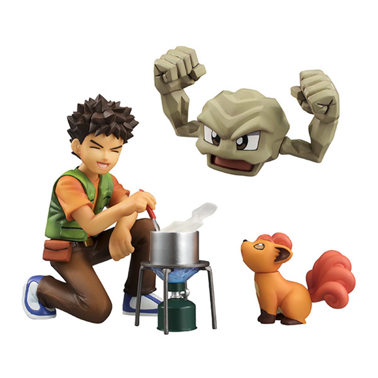 Megahouse G E M Series Pokemon Brock Geodude Vulpix Pvc Figure