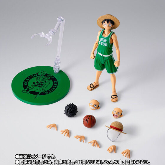 ONE PIECE モンキー・D・ルフィ ボストン・セルティックス S.H.Figuarts ONE PIECE x NBA Monkey D. Luffy -BOSTON CELTICS ver