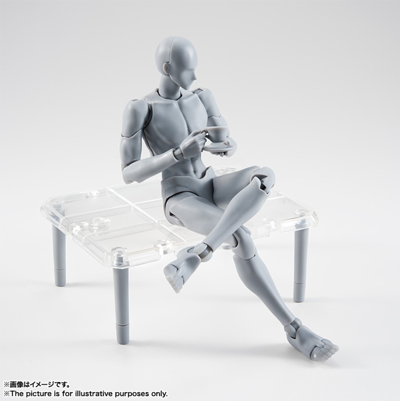  Bandai Tamashii Nations S.H. Figuarts Body-Kun Takarai Rihito  Edition DX Set (Gray Color Ver.) Action Figure : Toys & Games