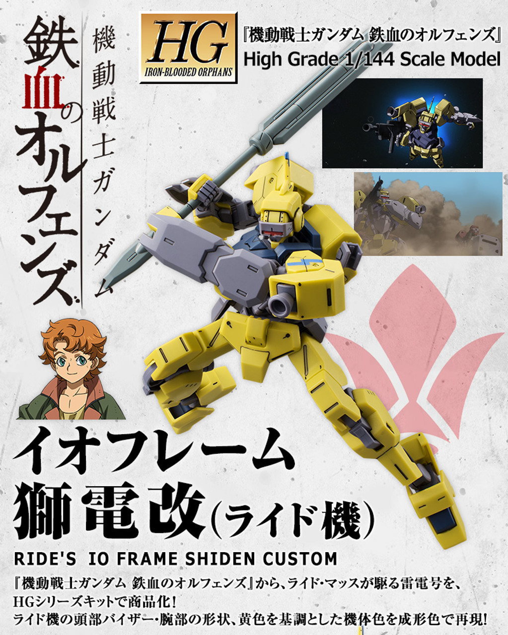 Hg 1 144 Io Frame Shiden Custom Ride S Plastic Model