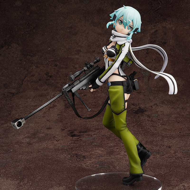 PLATEADO Ver Sinon Sword Art Online II 1/8 Statue PVC Figure Japan GSC
