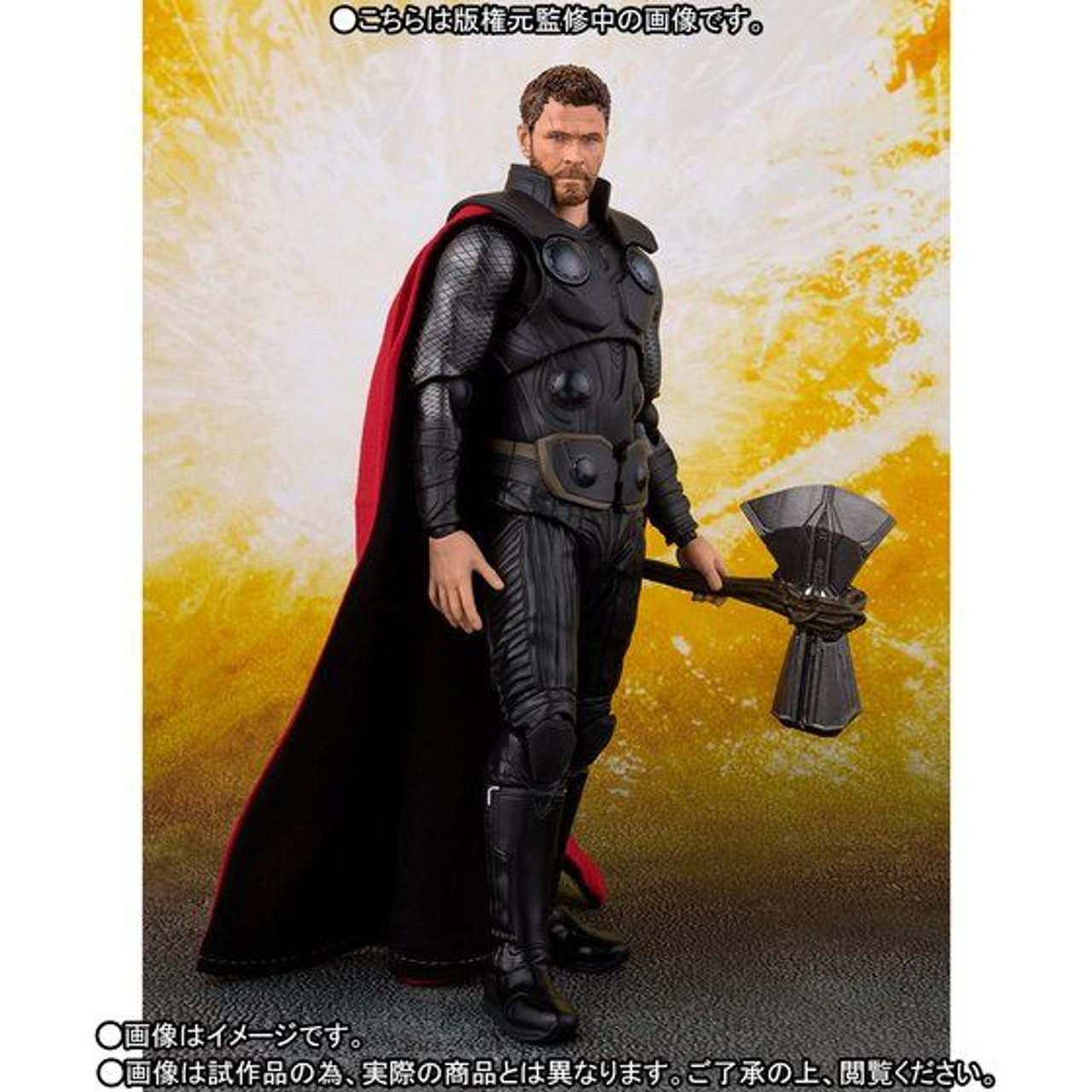 Thor アクションフィギュア 赤いマント 赤いマントをまとい、ミョルニルを握るソー - スーパー