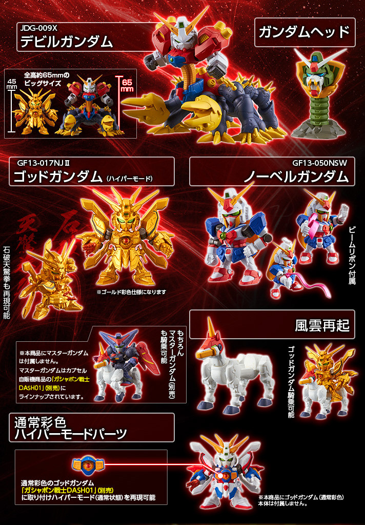 ガチャポン戦士 DASHプレミア01 ゴッド ハイパーモード 機動武闘伝G