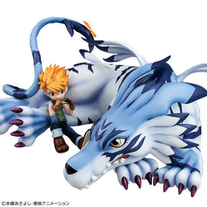 G.E.M. Series Digimon Adventure Garurumon & Yamato Ishida Complete Figure