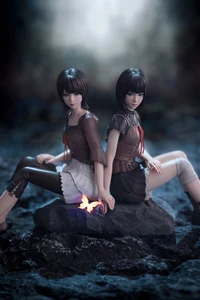 OSHI WORKS Mio Amakura & Mayu Amakura (Fatal Frame II Crimson Butterfly REMAKE) Complete Figure