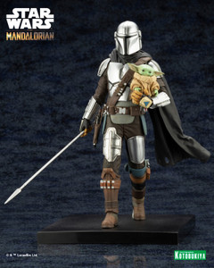 ARTFX+ Mandalorian & Grogu with Beskar Staff 1/10 PVC Figure ARTFX+ Mandalorian & Grogu with Beskar Staff 1/10 PVC Figure