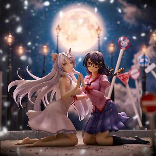 Nekomonogatari Tsubasa Hanekawa (Set of 2) PVC Figure