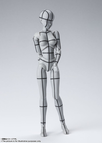 S.H.Figuarts Body-chan -Wire Frame- (Gray Color Ver.) Action Figure