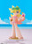 POP UP PARADE BEACH QUEENS Panty L Size (New PANTY & STOCKING with GARTERBELT) Complete Figure