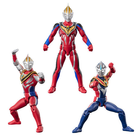 愛蔵版　ウルトラマンガイア&ウルトラマンアグル　　スプリーム　爆全集 Cho-Do Alpha Ultraman Gaia Supreme Version Set (Shokugan)