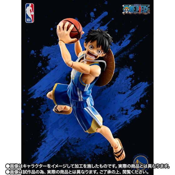 S.H.Figuarts ONE PIECE x NBA Monkey D. Luffy -GOLDEN STATE WARRIORS ver.- Action Figure
