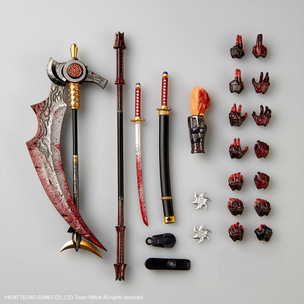 Revoltech Amazing Yamaguchi Ryu Hayabusa (NINJA GAIDEN 3: Razor's Edge) Bloodstained Ver. Action Figure