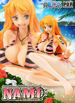 メガハウス P.O.P LIMITEDナミ Ver. BB PINK フィギュア MegaHouse POP One Piece Nami Ver.BB_Pink 1/8 PVC Figure Portrait