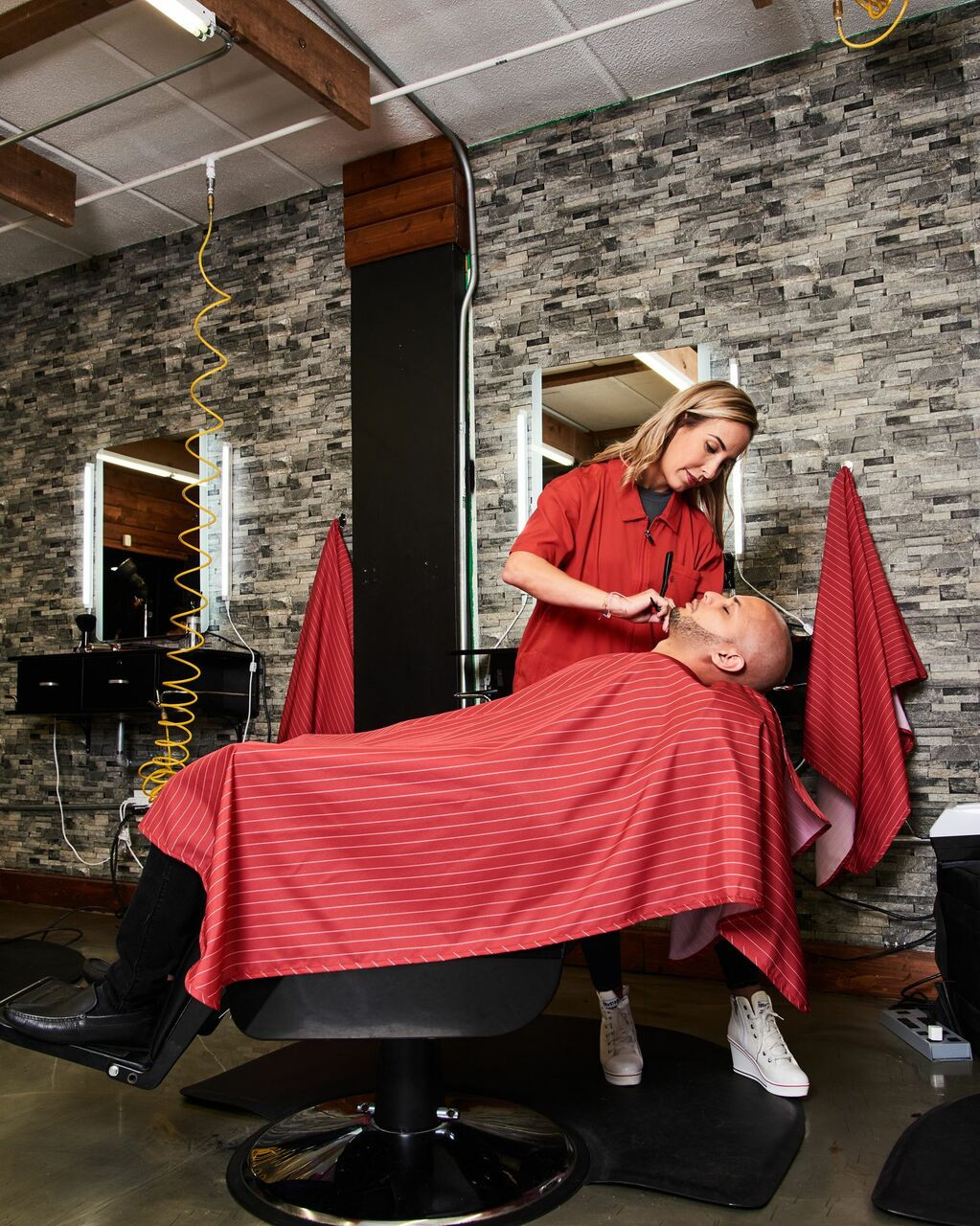 Barber Cape - LV - Red  Hairco Austrlaia Online