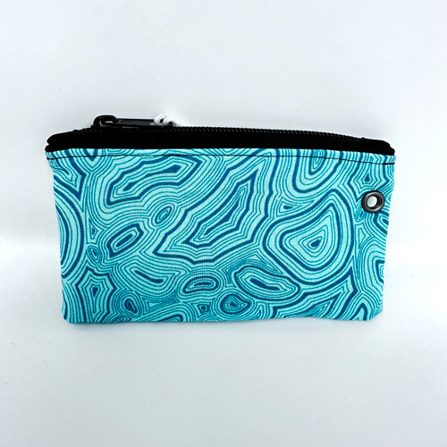 Teal Agate Credit Card Pouch