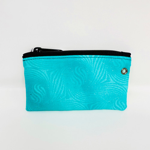 Teal Sparkle Credit Card Pouch