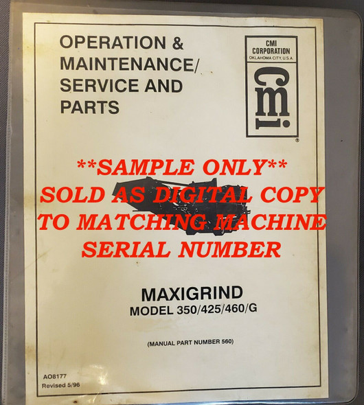 Maxigrind 425/460 Manual (Norkot, Rexworks, CMI)