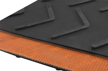 2-ply bare bottom chevron belting image