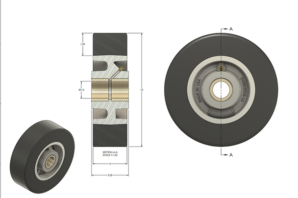 Morbark Tub Support Roller (All Models)